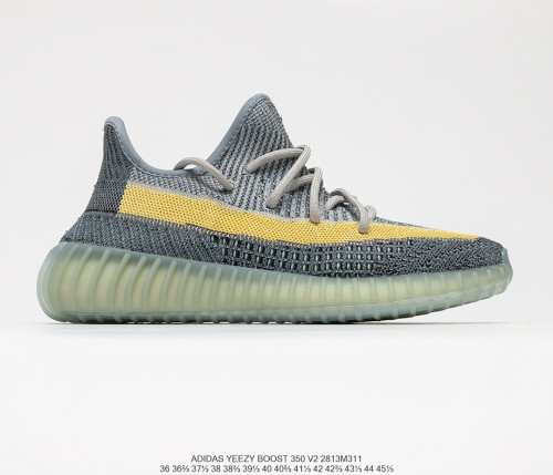 Adidas YEEZY BOOST 350 V2 “Ash Blue” Mens Womens Shoes Sneakers Breathable Design with Original Box 2813M311
