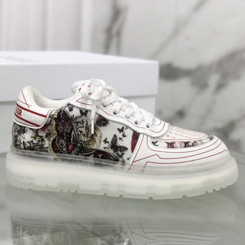 Dior Womens Shoes Sneakers Luxury Brand DIOR-ID SNEAKER White Calfskin with Original Box KCK278LCR_S58W