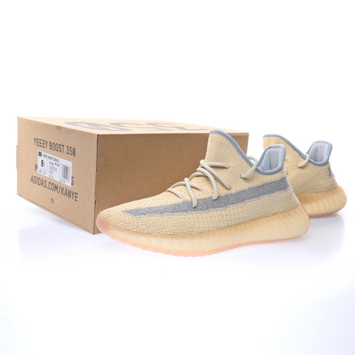 Adidas Yeezy Boost 350 V2 'Linen/Reflectiv  Mens Womens Shoes Sneakers Breathable Design with Original Box FY5158