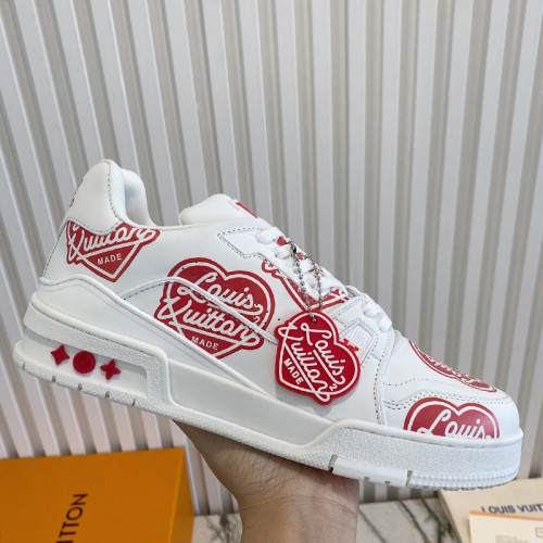 Louis Vuitton Men Shoes Fashion Sneakers Design Luxury Brand LV TRAINER SNEAKER White with Original Box 1A9JAR
