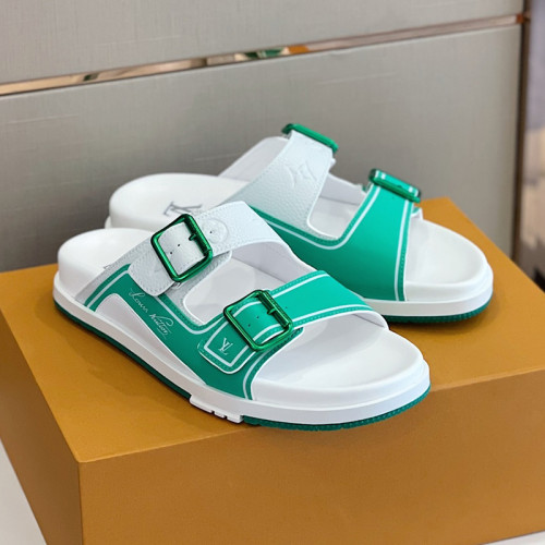 Louis Vuitton Mens Shoes Slippers Sandals Flip Flop Luxury Brand LV TRAINER MULE with Original Box 1A9JVM