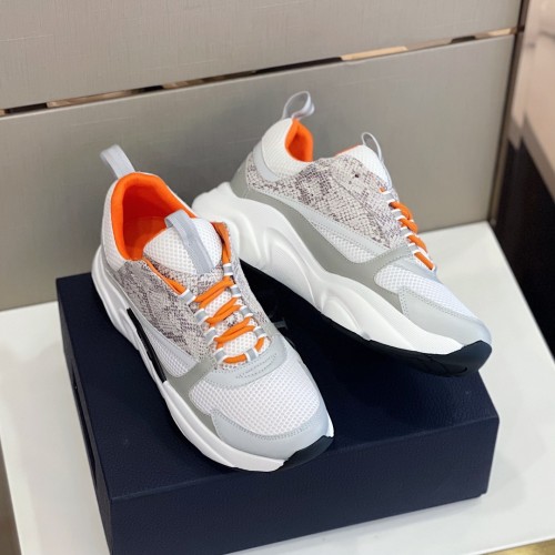 Dior Womens Shoes Sneakers Luxury Brand B22 Sneakers with Original Box Unisex Design B22 SNEAKER Technical Mesh with Smooth Calfskin