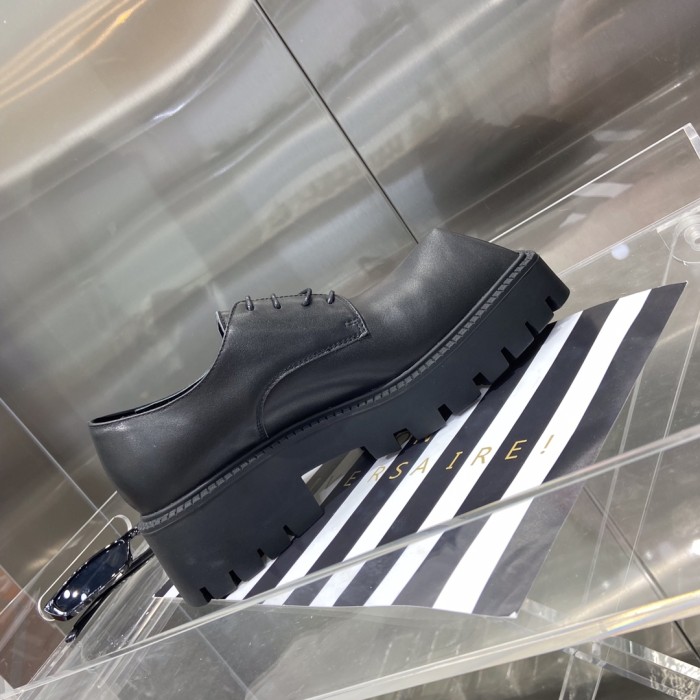 Balenciaga Mens Shoes Breathable Design Derby Shoes Luxury Brand MEN'S RHINO DERBY IN BLACK 656977WBB501000