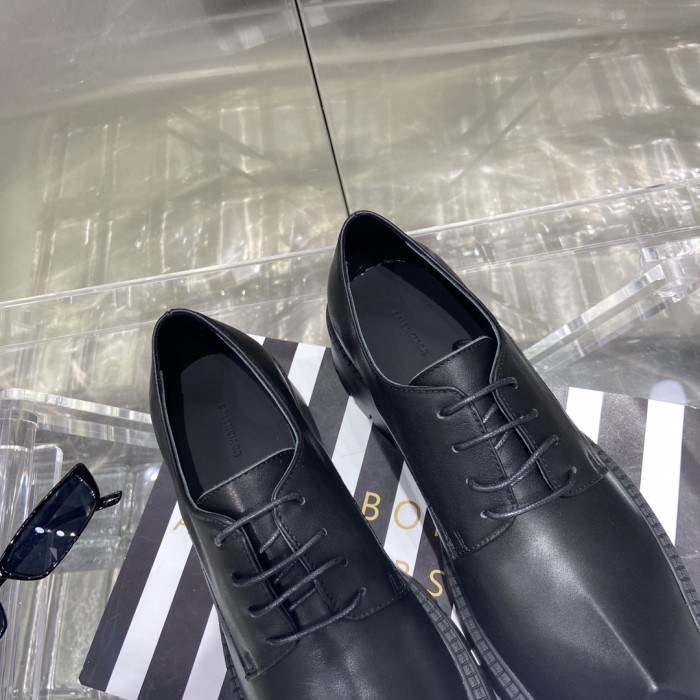 Balenciaga Mens Shoes Breathable Design Derby Shoes Luxury Brand MEN'S RHINO DERBY IN BLACK 656977WBB501000