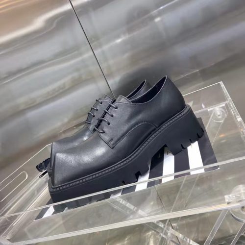 Balenciaga Womens Shoes Breathable Design Sneakers Luxury Brand WOMEN'S RHINO DERBY IN BLACK 656977WBB501000