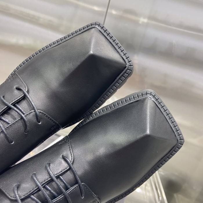 Balenciaga Mens Shoes Breathable Design Derby Shoes Luxury Brand MEN'S RHINO DERBY IN BLACK 656977WBB501000