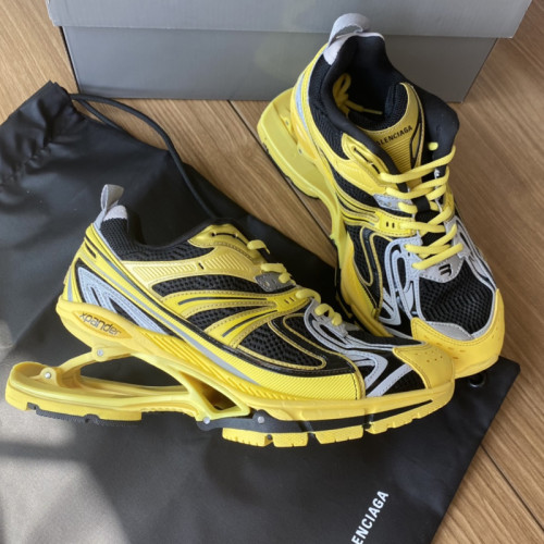Balenciaga Womens Shoes Breathable Design Sneakers Luxury Brand WOMEN'S X-PANDER SNEAKER IN YELLOW/GREY/BLACK 653871W2RA37012