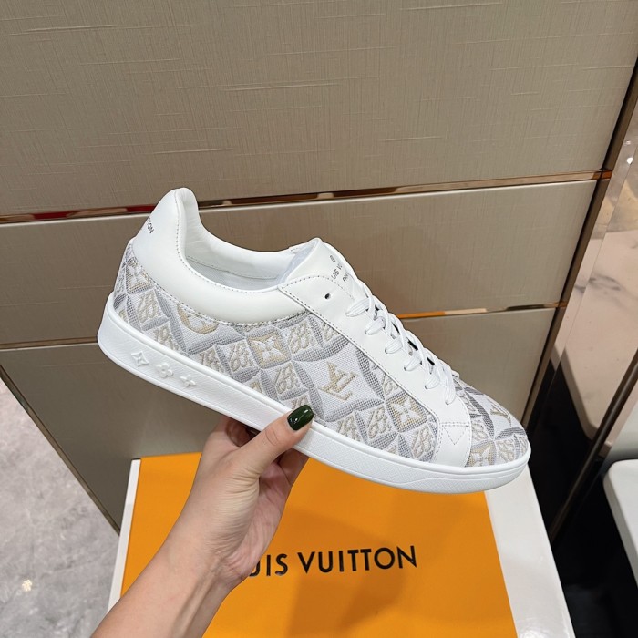 Louis Vuitton Men Shoes Fashion Sneakers LUXEMBOURG SNEAKER Monogram Luxury Brand with Original Box