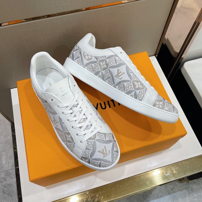 Louis Vuitton Men Shoes Fashion Sneakers LUXEMBOURG SNEAKER Monogram Luxury Brand with Original Box