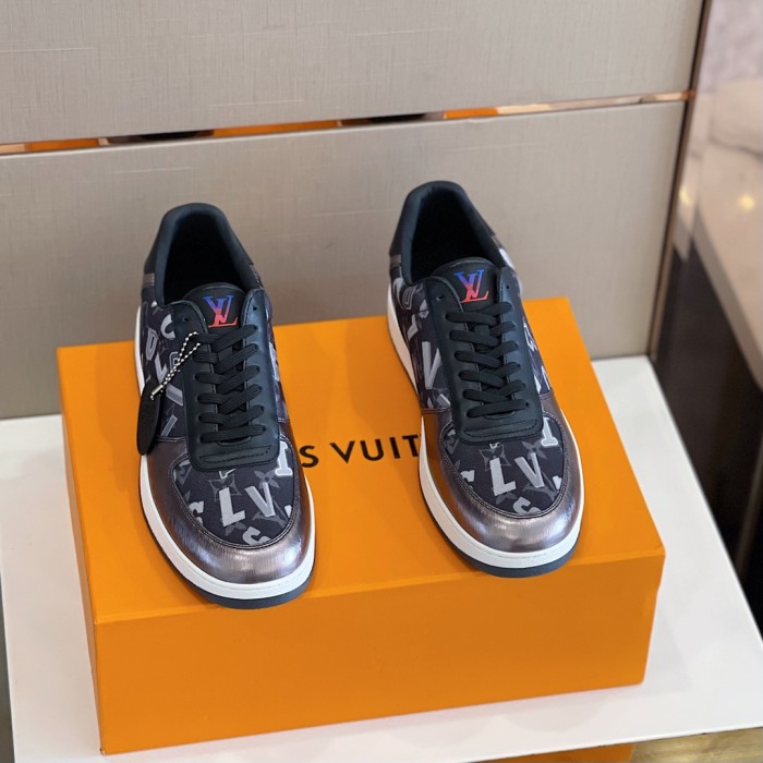 Louis Vuitton Men Shoes Fashion Sneakers RIVOLI SNEAKER Luxury Brand Casual Shoes with Original Box