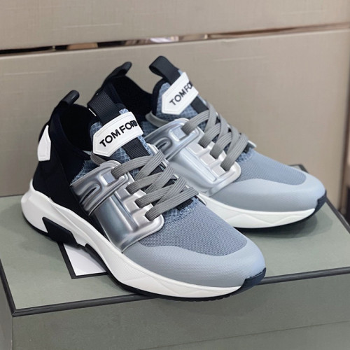 Tom Ford Mens Shoes Fashion Sneakers Luxury Brand Casual Shoes  SUEDE AND NEOPRENE JAGO SNEAKER with Original Box