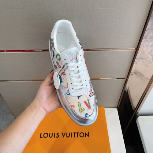 Louis Vuitton Men Shoes Fashion Sneakers RIVOLI SNEAKER Luxury Brand Casual Shoes with Original Box
