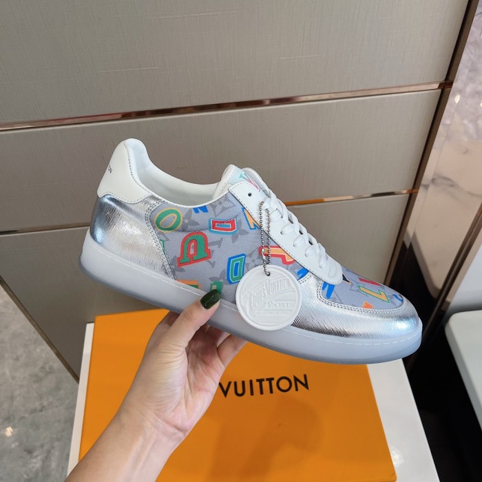 Louis Vuitton Men Shoes Fashion Sneakers RIVOLI SNEAKER Luxury Brand Casual Shoes with Original Box