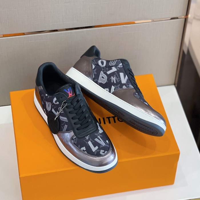Louis Vuitton Men Shoes Fashion Sneakers RIVOLI SNEAKER Luxury Brand Casual Shoes with Original Box