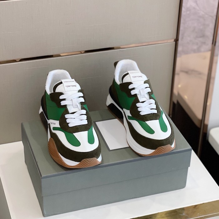 Tom Ford Mens Shoes Fashion Sneakers Luxury Brand Casual Shoes ECO FRIENDLY JAMES SNEAKER with Original Box