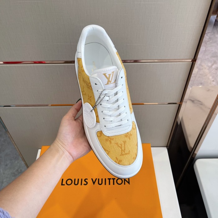 Louis Vuitton Men Shoes Fashion Sneakers RIVOLI SNEAKER Luxury Brand Casual Shoes with Original Box
