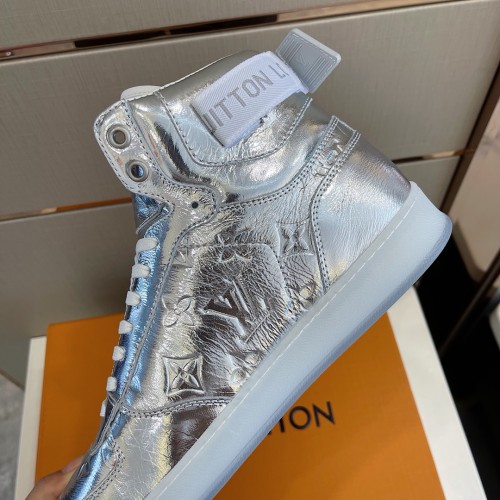 Louis Vuitton Men Shoes Sneakers Casual Luxury Brand RIVOLI SNEAKER BOOT with Original Box