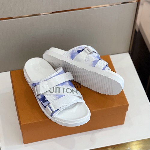 Louis Vuitton Mens Shoes Slippers Sandals Flip Flop Luxury Brand Honolulu LV TRAINER MULE with Original Box 1A9JVM