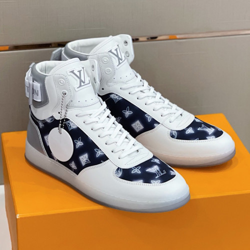 Louis Vuitton Men Shoes Sneakers Casual Luxury Brand RIVOLI SNEAKER BOOT with Original Box