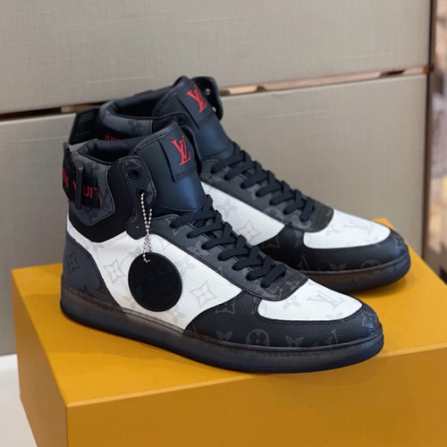 Louis Vuitton Men Shoes Sneakers Casual Luxury Brand RIVOLI SNEAKER BOOT with Original Box