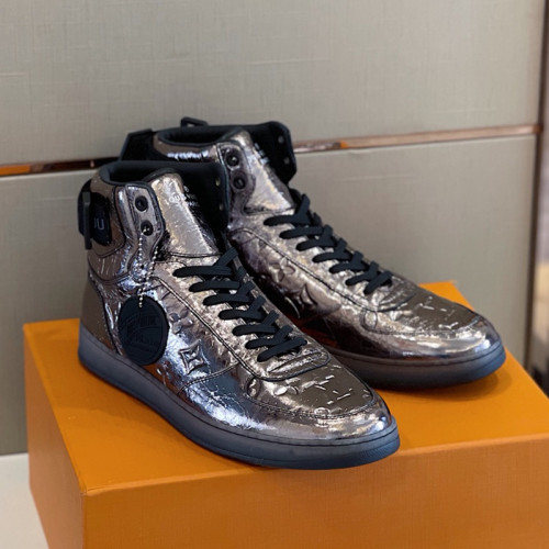 Louis Vuitton Men Shoes Sneakers Casual Luxury Brand RIVOLI SNEAKER BOOT with Original Box