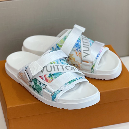 Louis Vuitton Mens Shoes Slippers Sandals Flip Flop Luxury Brand Honolulu LV TRAINER MULE with Original Box 1A9JVM