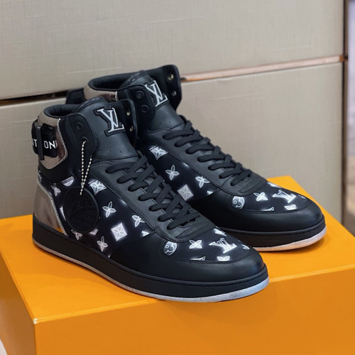 Louis Vuitton Men Shoes Sneakers Casual Luxury Brand RIVOLI SNEAKER BOOT with Original Box
