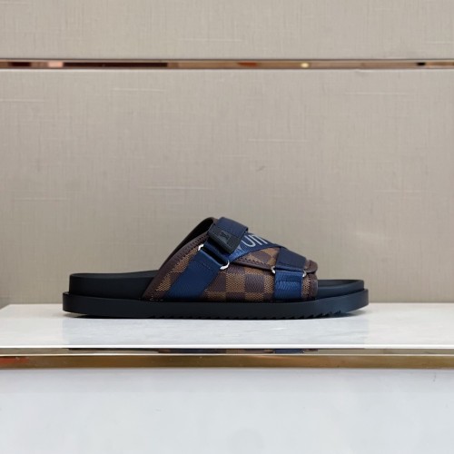 Louis Vuitton Mens Shoes Slippers Sandals Flip Flop Luxury Brand Honolulu LV TRAINER MULE with Original Box 1A9JVM