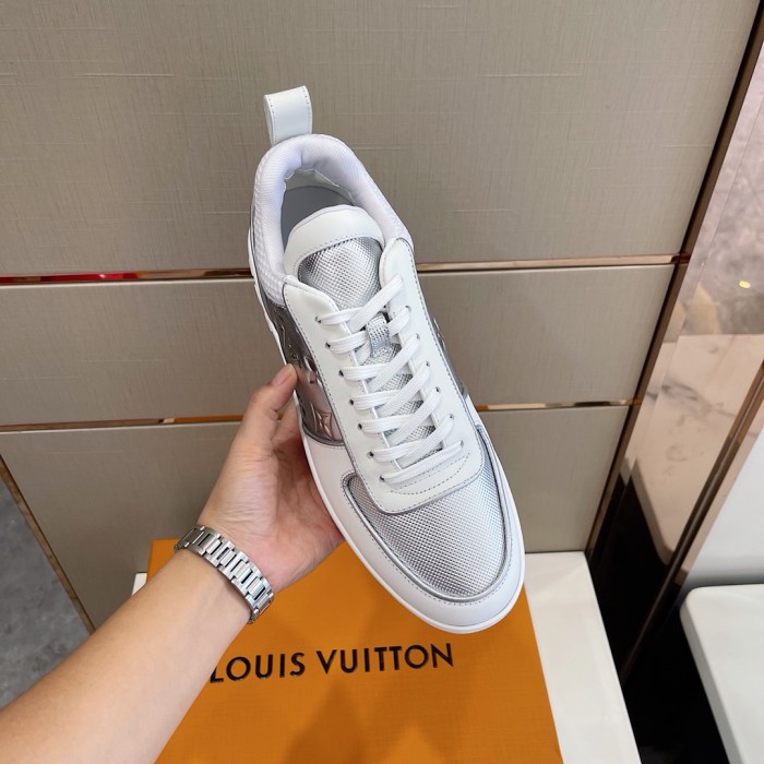Louis Vuitton Men Shoes Fashion Sneakers RIVOLI Beverly Hills SNEAKER Luxury Brand Casual Shoes with Original Box
