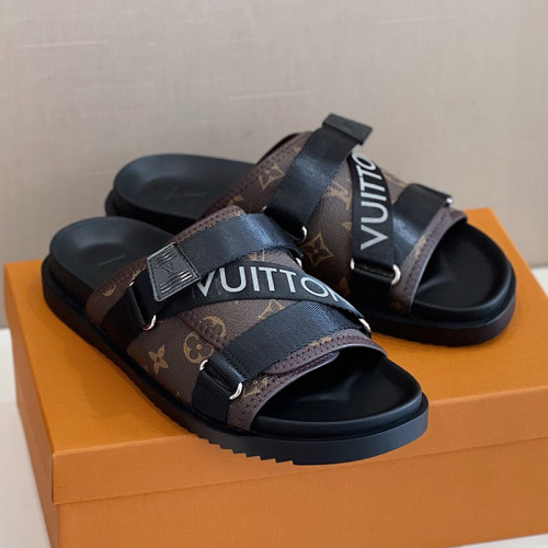 Louis Vuitton Mens Shoes Slippers Sandals Flip Flop Luxury Brand Honolulu LV TRAINER MULE with Original Box 1A9JVM