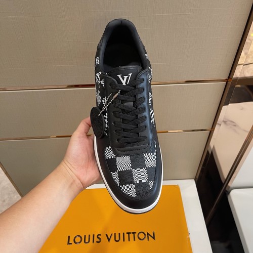 Louis Vuitton Men Shoes Fashion Sneakers RIVOLI Beverly Hills SNEAKER Luxury Brand Casual Shoes with Original Box