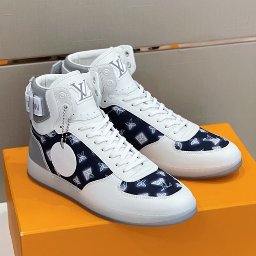 Louis Vuitton Men Shoes Sneakers Casual Luxury Brand RIVOLI SNEAKER BOOT with Original Box