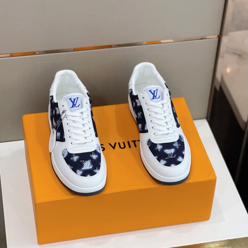 Louis Vuitton Men Shoes Fashion Sneakers RIVOLI Beverly Hills SNEAKER Luxury Brand Casual Shoes with Original Box