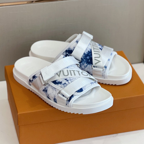 Louis Vuitton Mens Shoes Slippers Sandals Flip Flop Luxury Brand Honolulu LV TRAINER MULE with Original Box 1A9JVM