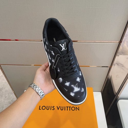 Louis Vuitton Men Shoes Fashion Sneakers RIVOLI Beverly Hills SNEAKER Luxury Brand Casual Shoes with Original Box