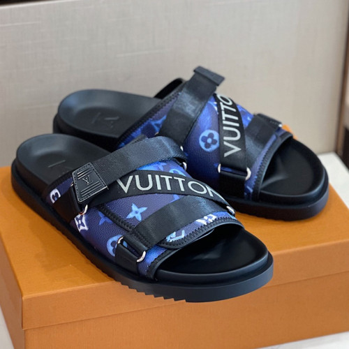 Louis Vuitton Mens Shoes Slippers Sandals Flip Flop Luxury Brand Honolulu LV TRAINER MULE with Original Box 1A9JVM