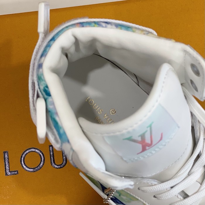 Louis Vuitton Men Shoes Sneakers Casual Luxury Brand RIVOLI SNEAKER BOOT with Original Box