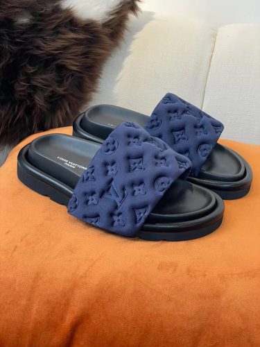 Louis Vuitton Mens Shoes Slippers Sandals Flip Flop Luxury Brand Honolulu LV TRAINER MULE with Original Box 1A9JVM