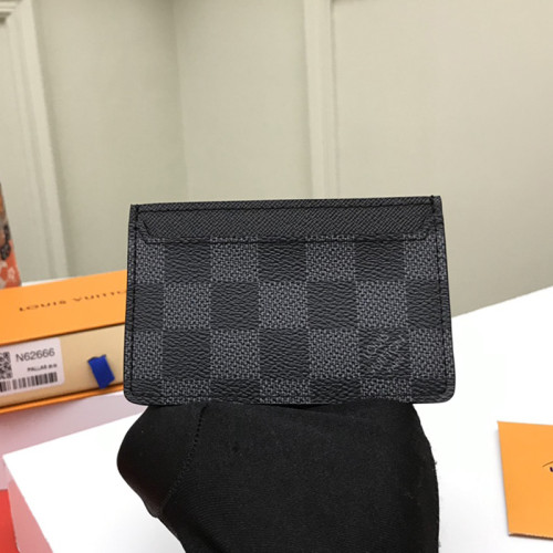 Louis Vuitton Womens Mens Bags Card Holder Luxury Brand NEO PORTE CARTES N62666 Damier Graphite Canvas with Original Box