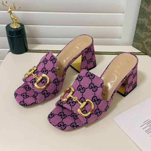 Gucci Womens Shoes Sandals Casual Design Luxury Brand Classic Leather Women's slide sandal with Horsebit with Original Box