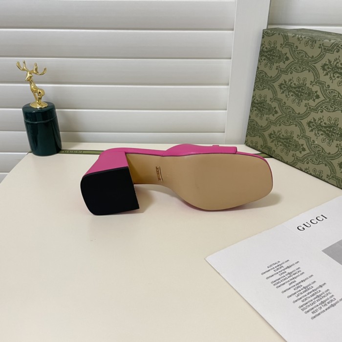 Gucci Womens Shoes Sandals Casual Design Luxury Brand Classic Leather Women's slide sandal with Horsebit with Original Box