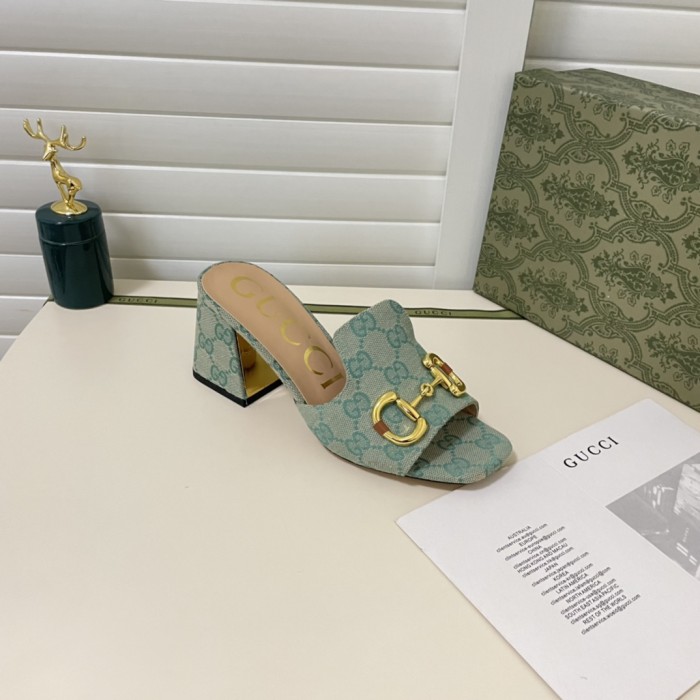 Gucci Womens Shoes Sandals Casual Design Luxury Brand Classic Leather Women's slide sandal with Horsebit with Original Box