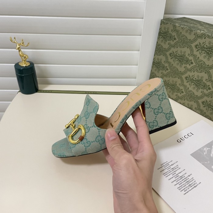 Gucci Womens Shoes Sandals Casual Design Luxury Brand Classic Leather Women's slide sandal with Horsebit with Original Box