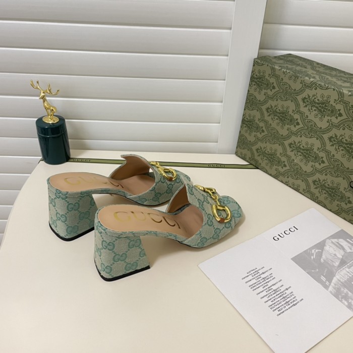 Gucci Womens Shoes Sandals Casual Design Luxury Brand Classic Leather Women's slide sandal with Horsebit with Original Box