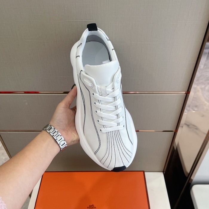 Hermes Mens Casual Shoes Fashion Sneakers Luxury Brand with Original Box