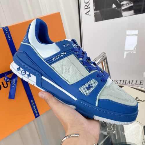 Louis Vuitton Womens Shoes Fashion Sneakers Design Luxury Brand LV TRAINER SNEAKER with Original Box 1A9JI9