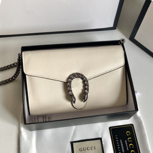 Gucci Womens Bags Crossbody Shoulder Messenger Bags Luxury Brand Dionysus GG Supreme chain wallet ‎401231 KHNSN 8642 with Original Box