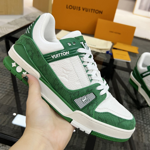 Louis Vuitton Womens Shoes Fashion Sneakers Design Luxury Brand LV TRAINER SNEAKER with Original Box 1A9JI9
