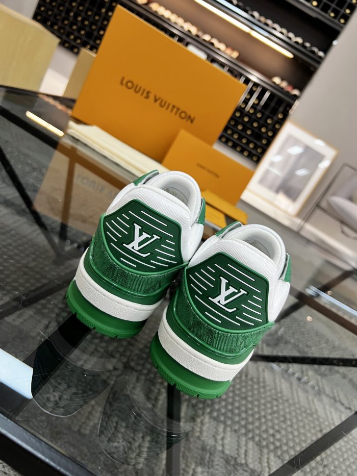 Louis Vuitton Womens Shoes Fashion Sneakers Design Luxury Brand LV TRAINER SNEAKER with Original Box 1A9JI9