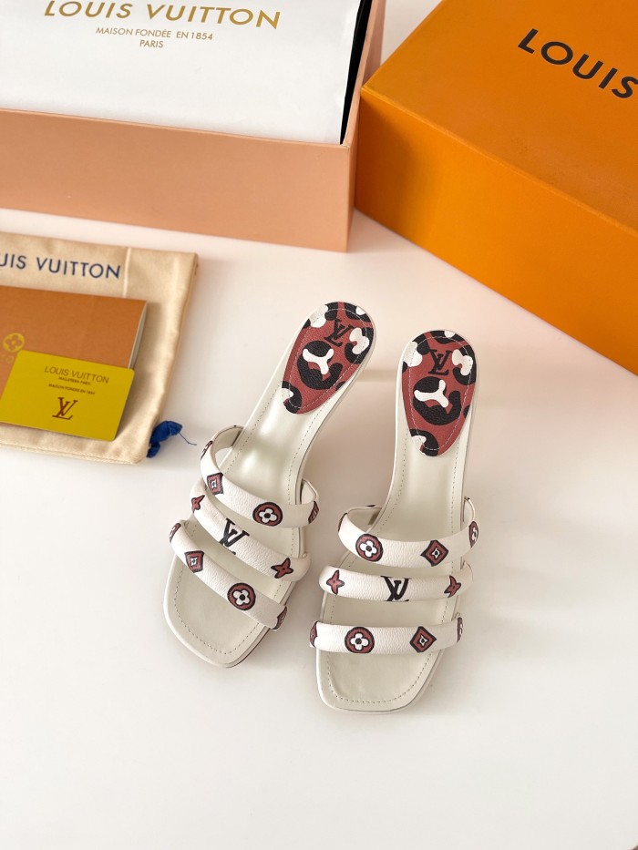 Louis Vuitton Womens Shoes Sandals Slippers Luxury Brand REVIVAL APPEAL MULE 1A93WI calf leather with Original Box 5.5cm Heel
